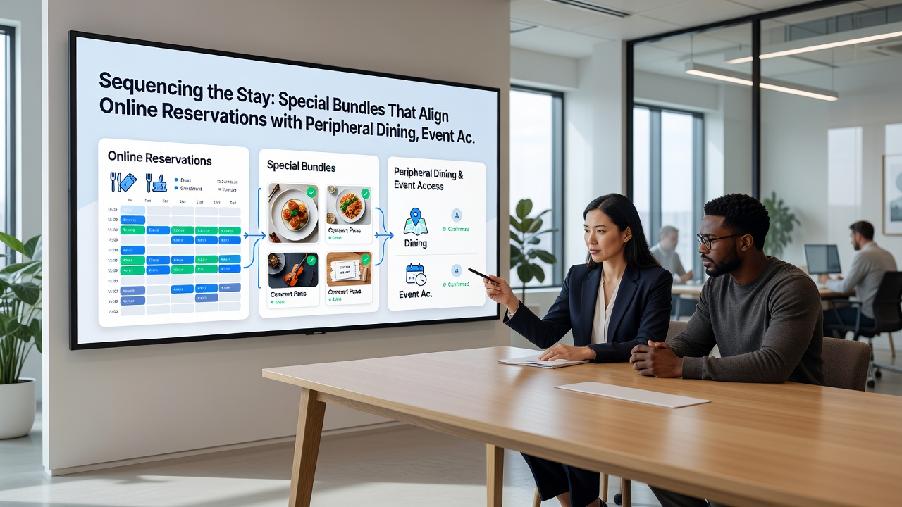 Digitale Integration von Online-Reservierungen mit Event-Zugang und Wellness-Timings in Resort-Zonen