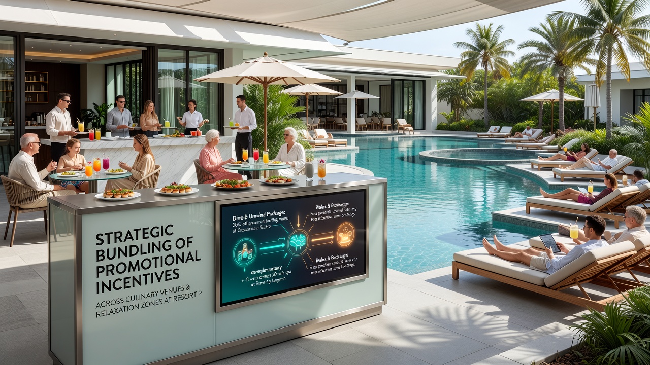 Gäste nutzen ein gebündeltes Angebot aus Restaurantbesuch und Spa-Behandlung in einem Resort